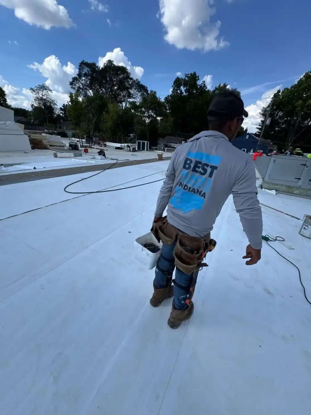 Commercial roof inspection documented in Yorktown